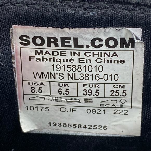 Sorel Women’s Evie Black Leather Suede Pull On Chelsea Boots Size US 8.5 - Picture 10 of 11